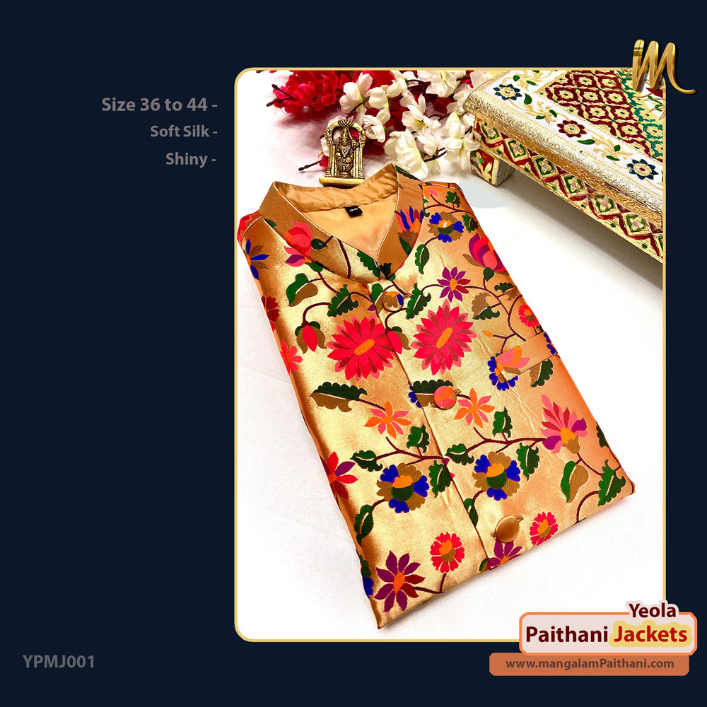 Yeola Paithani Mens Jacket #03