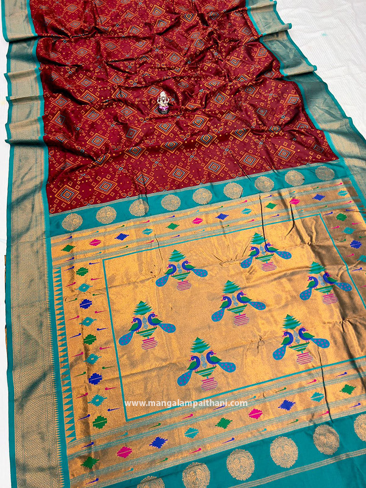 Yashika Bandhani Paithani saree