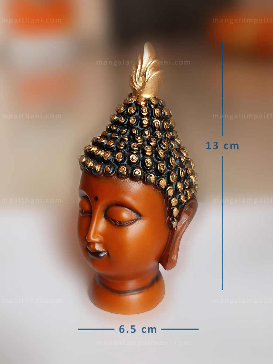 Buddha head sculpture