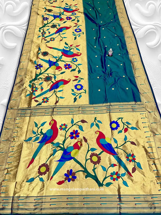 Half Allover Muniya Paithani