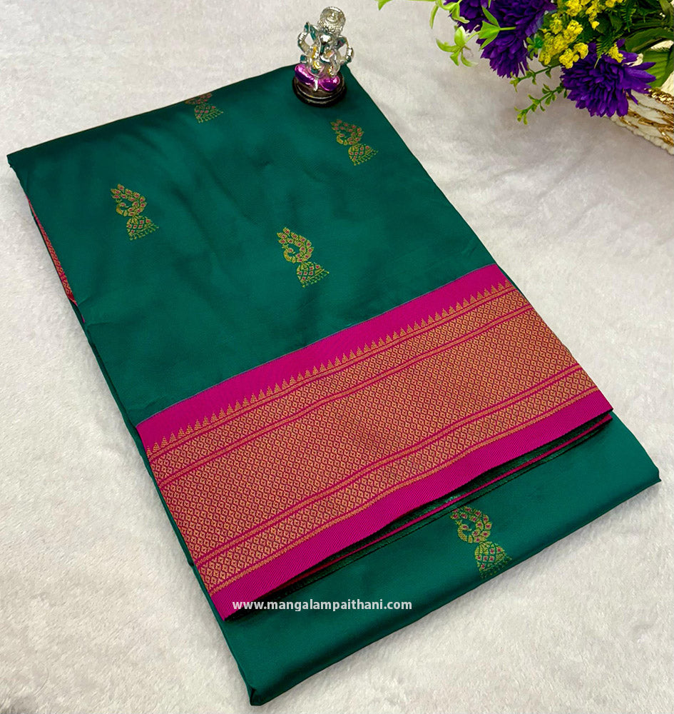green paithani saree