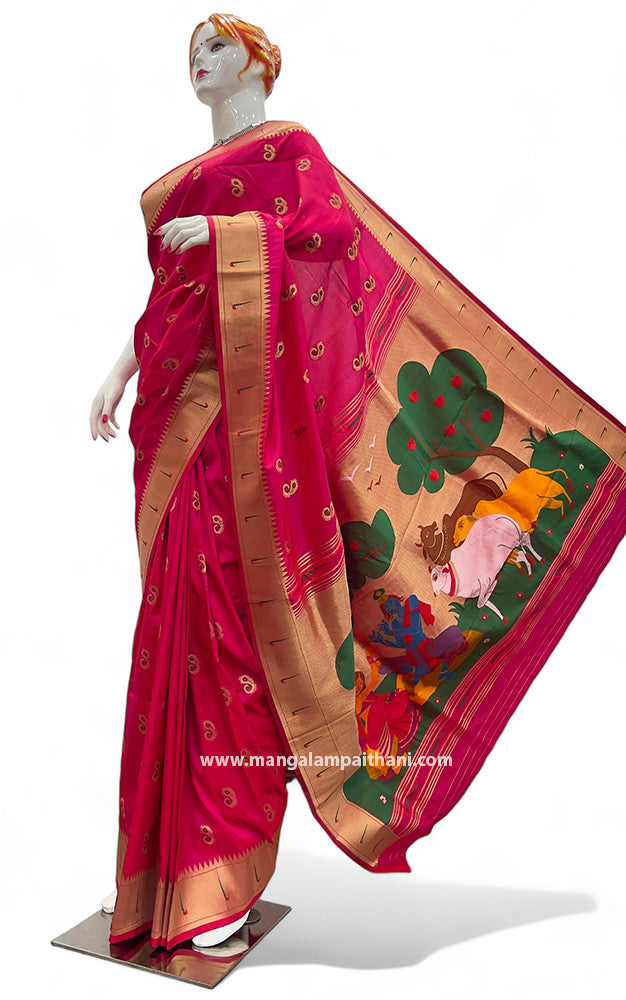 Radhe Krishna Muniya Paithani #04