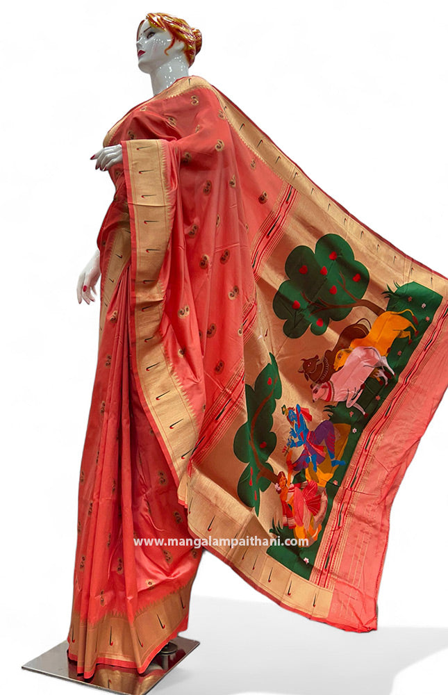 Radhe Krishna Muniya Paithani #04