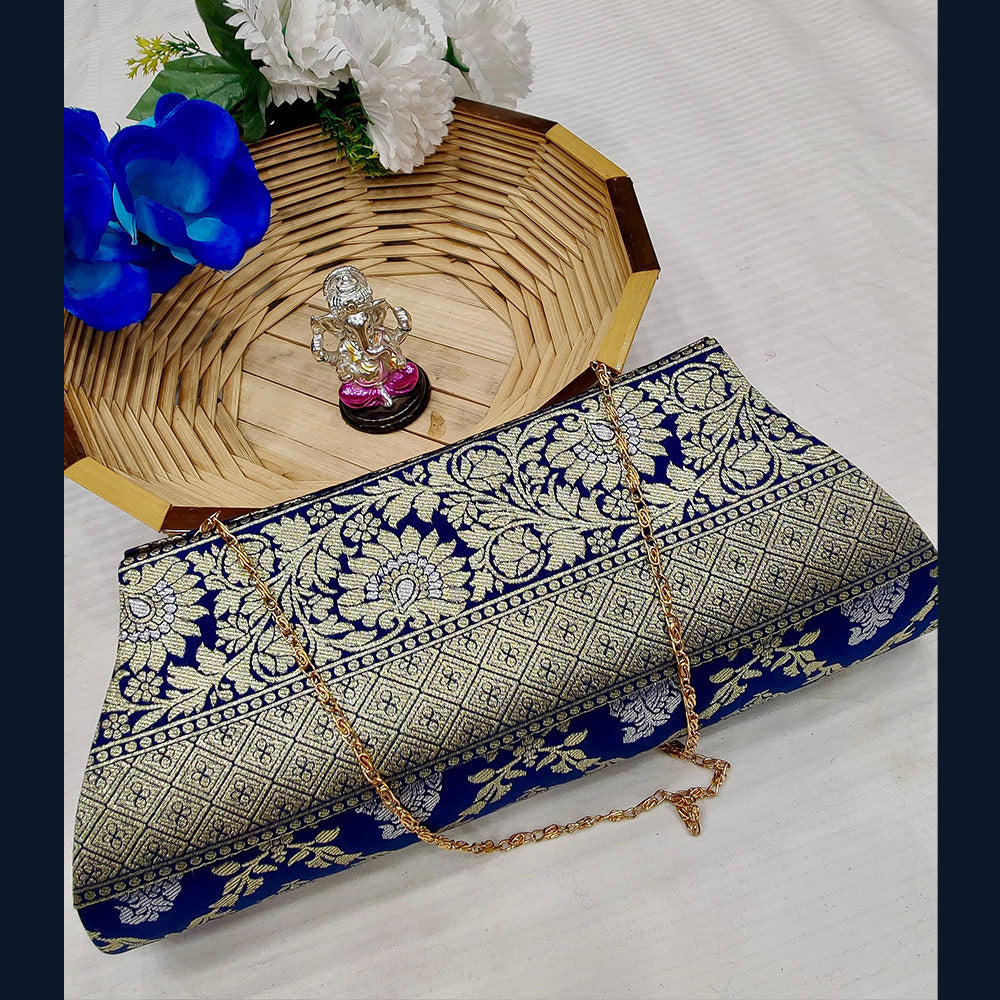 A paithani purse with a floral design
