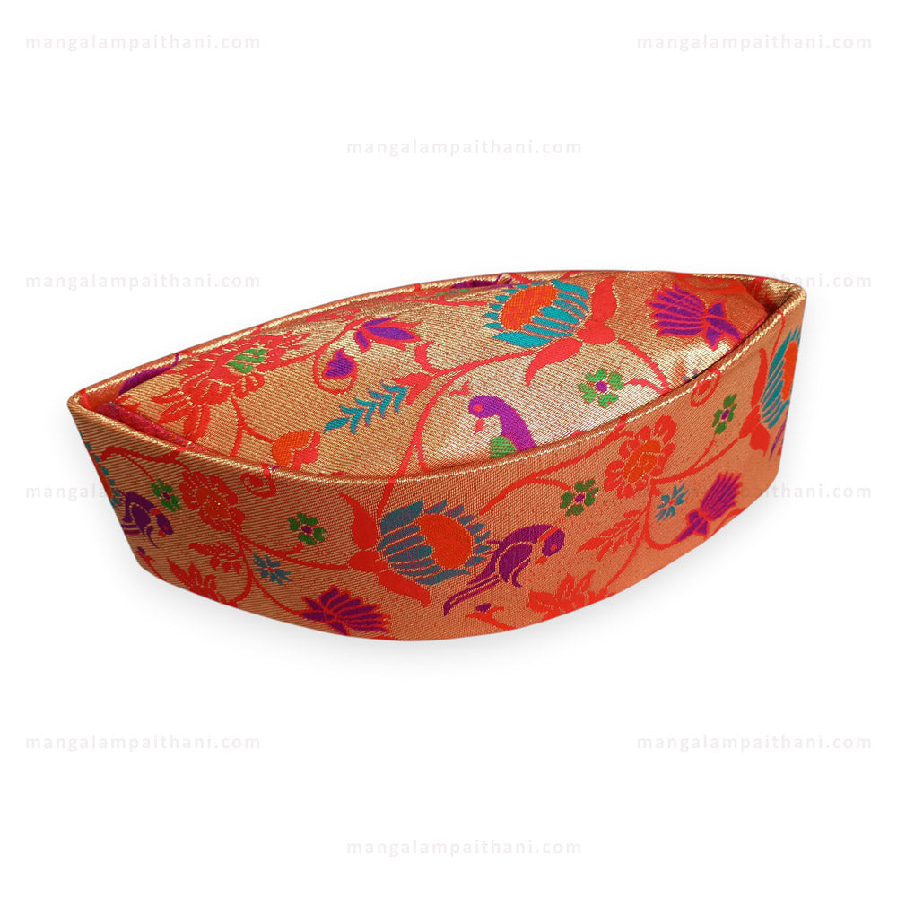 Traditional Paithani Silk Topi #02