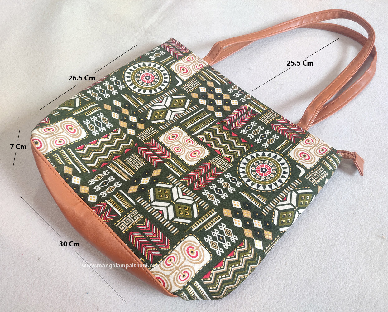 Stylish Embroidery Printed Multicolor Handbag