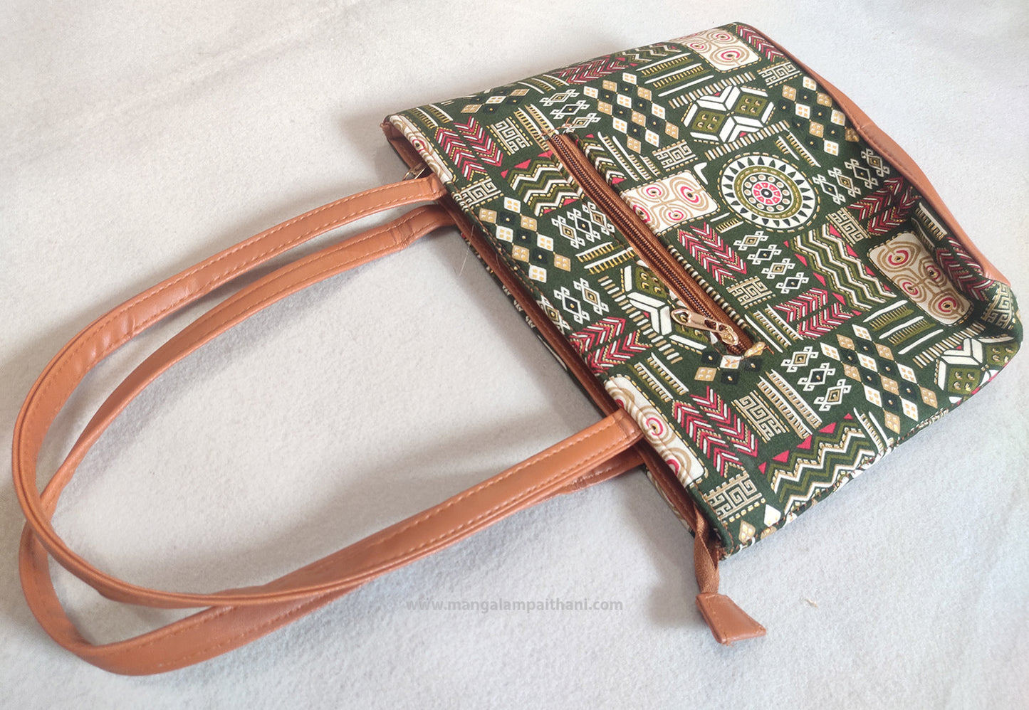 Stylish Embroidery Printed Multicolor Handbag