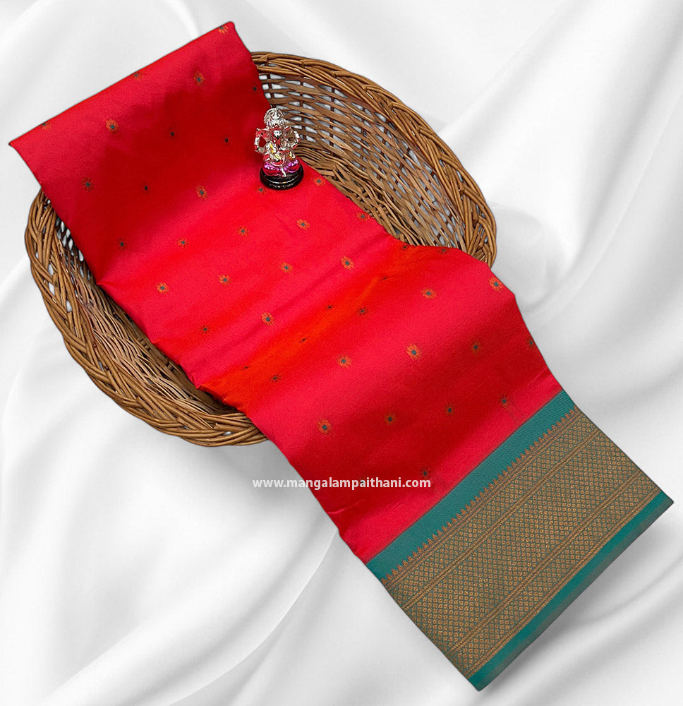 navya Paithani saree with all-over meena butti