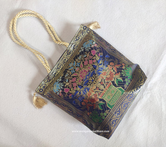 banarasi silk handbag