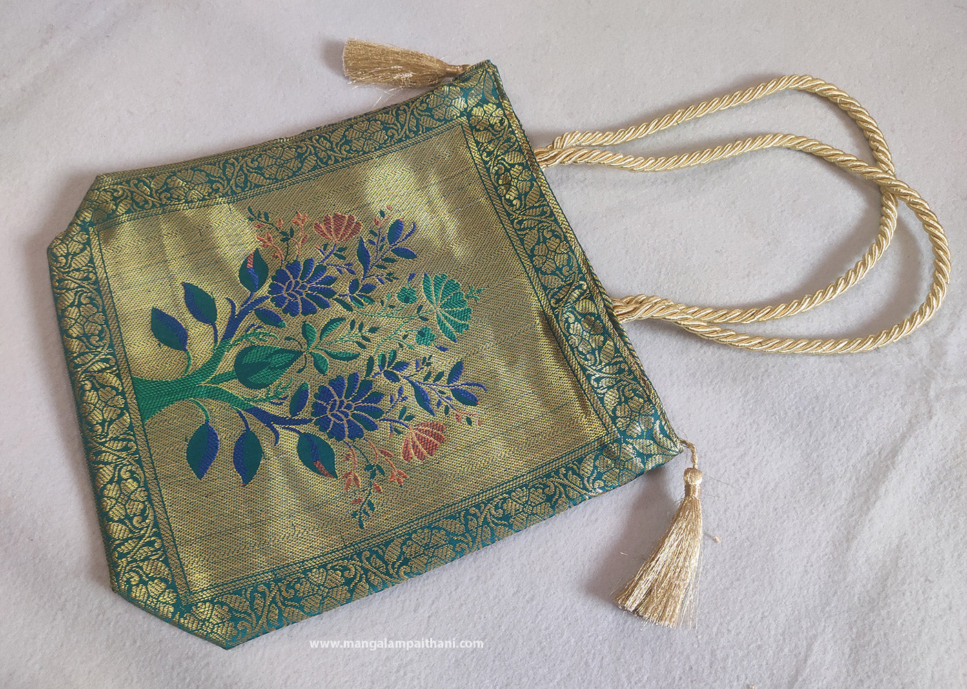 banarasi silk handbag