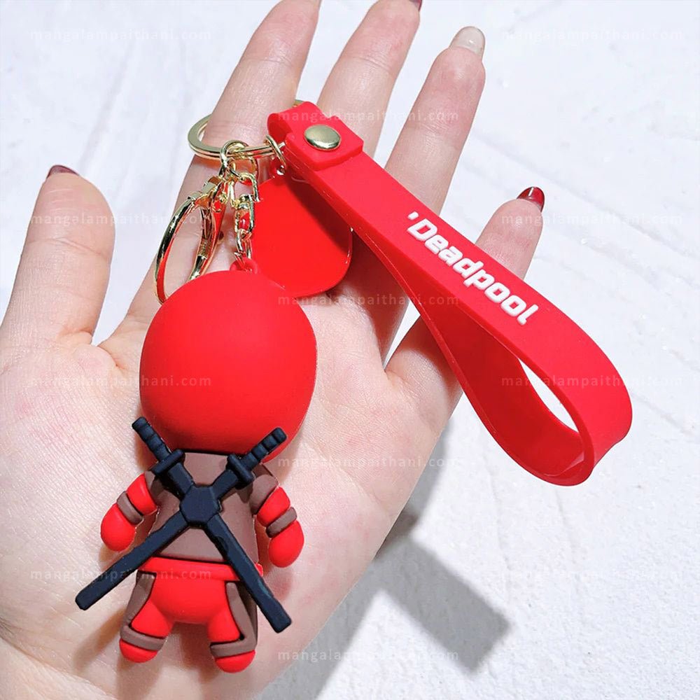 Deadpool 3D Rubber Keychain (Pack of 2)