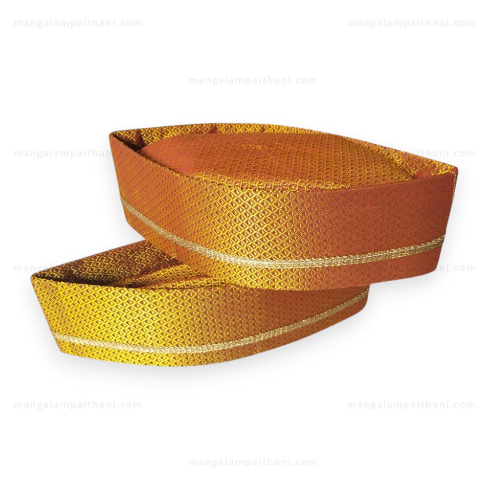 Ethnic Khun Topi with Golden Lace #02