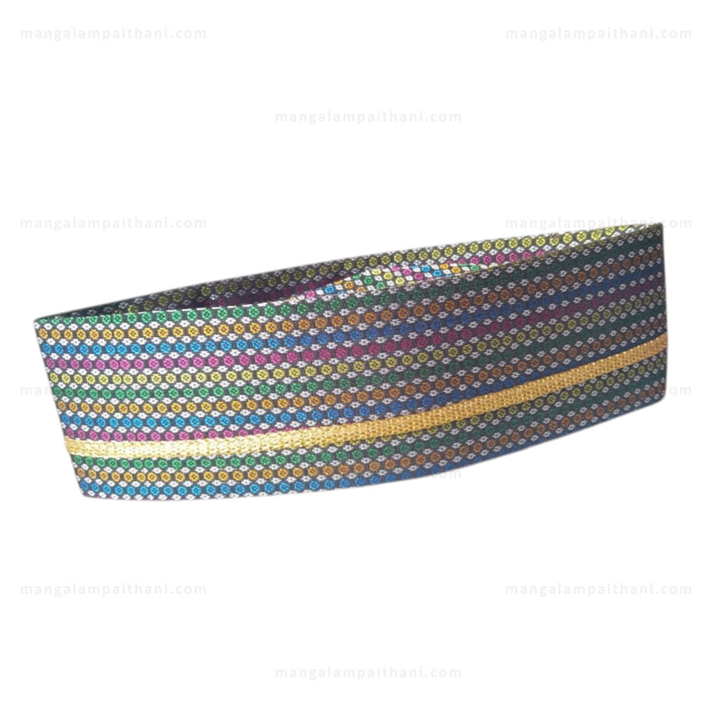 Ethnic Khun Topi with Golden Lace #02