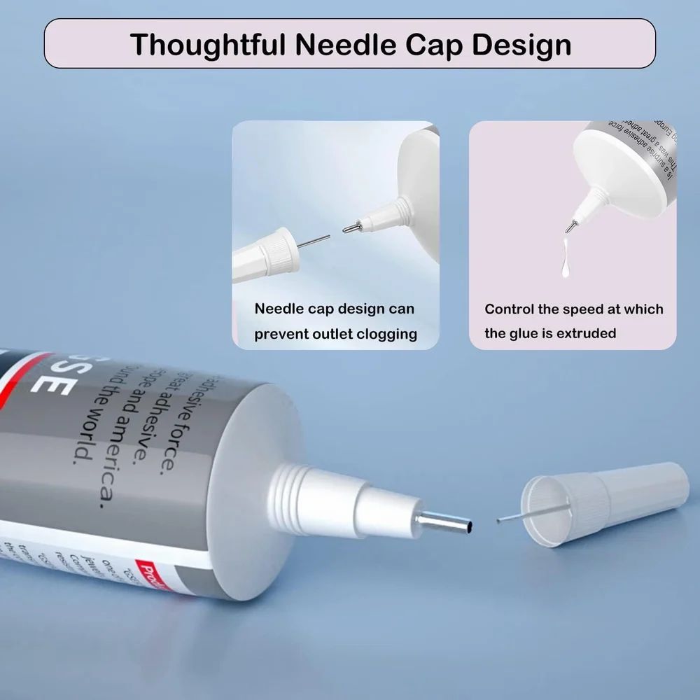 adhesive tube with needle cap