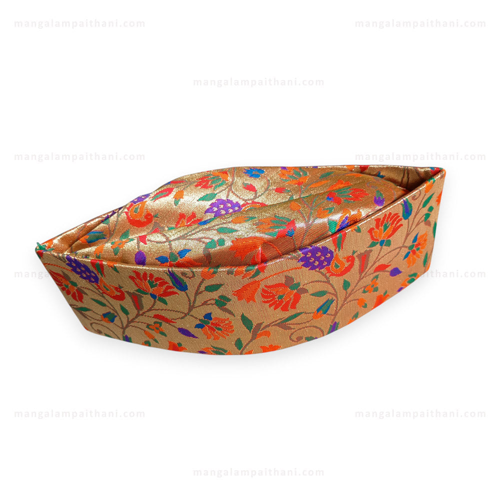 Traditional Paithani Silk Topi #02