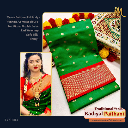 New Traditional Yeola Kadiyal Paithani #2