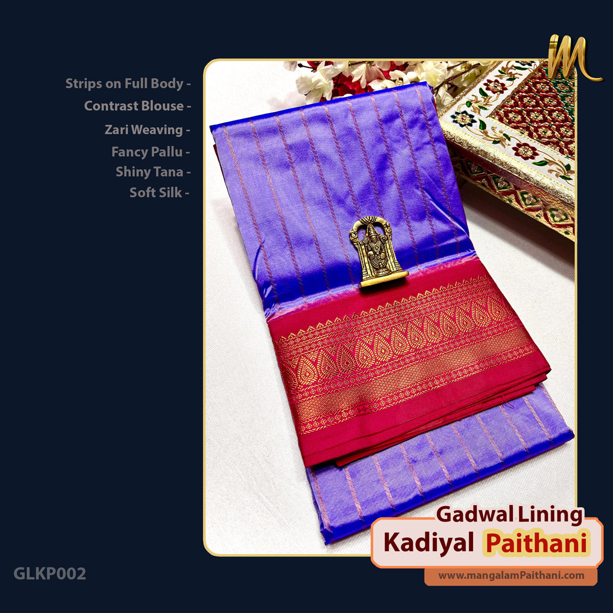 New Gadwal Lining Kadiyal Paithani