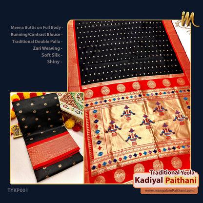 Traditional Yeola Kadiyal Paithani