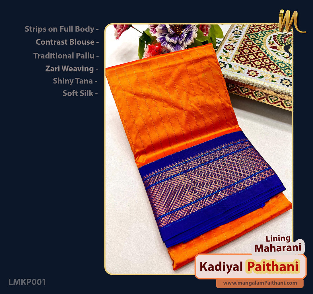 Maharani Kadiyal Paithani Saree