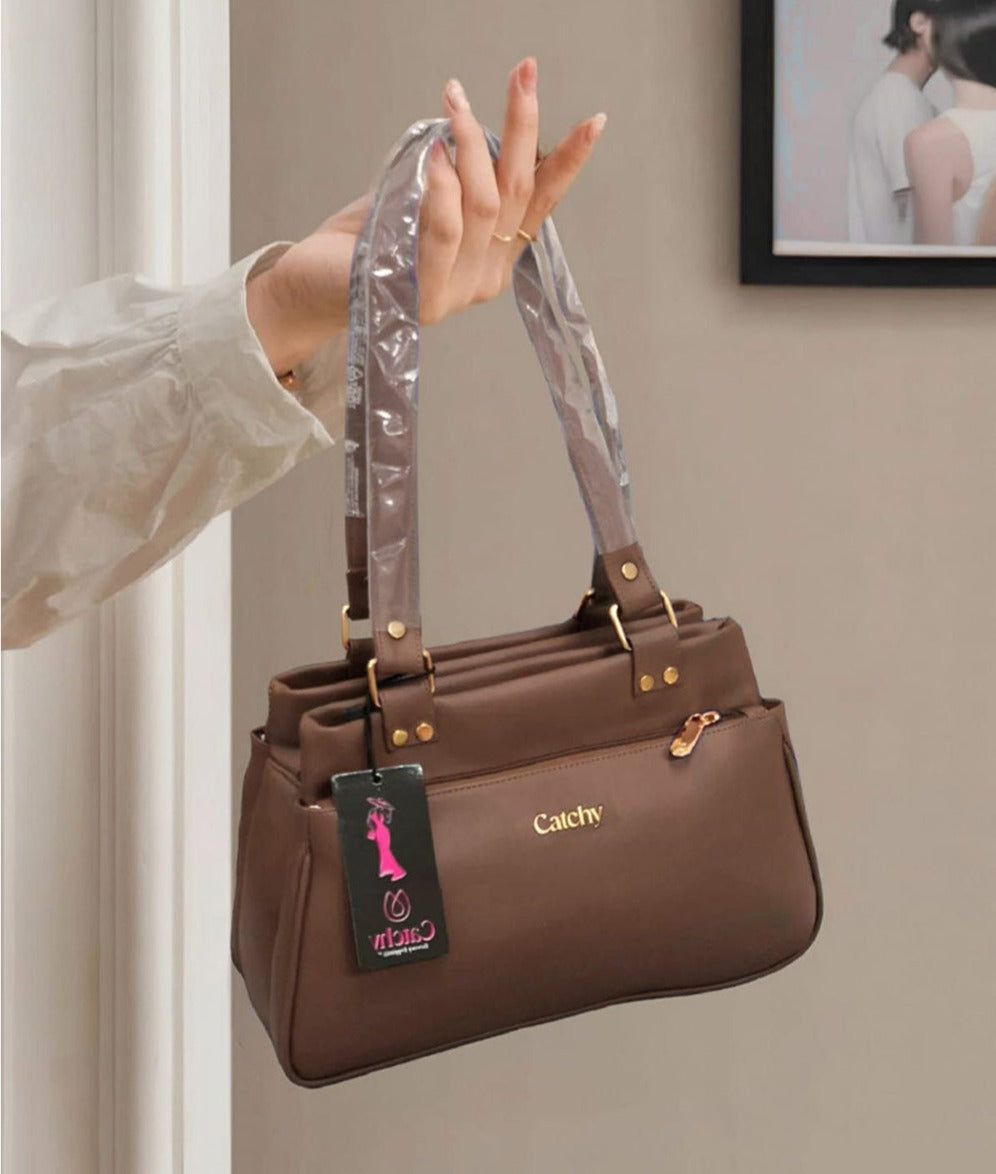 Pure Leather Catchy Handbag #01