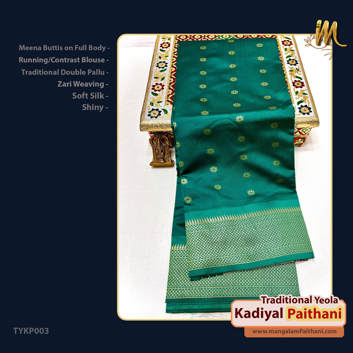 New Traditional Yeola Kadiyal Paithani #2