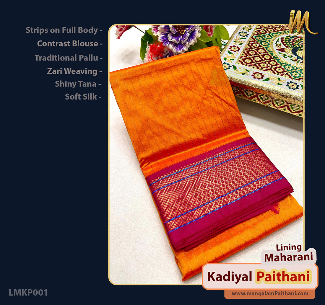 Maharani Kadiyal Paithani Saree