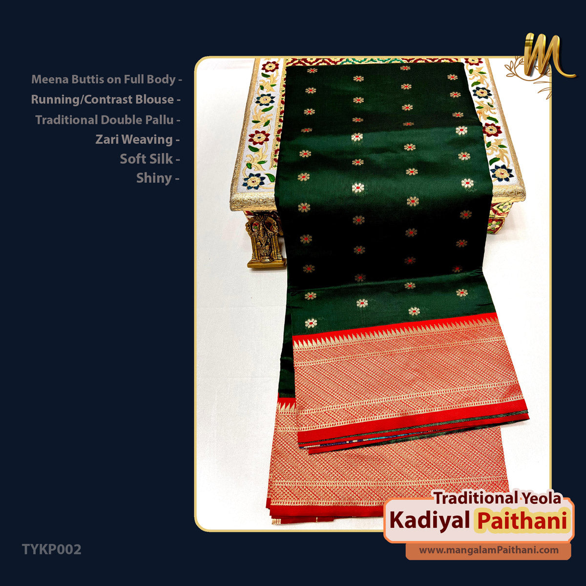 New Traditional Yeola Kadiyal Paithani #1