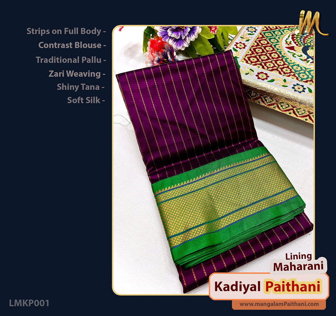 Maharani Kadiyal Paithani Saree