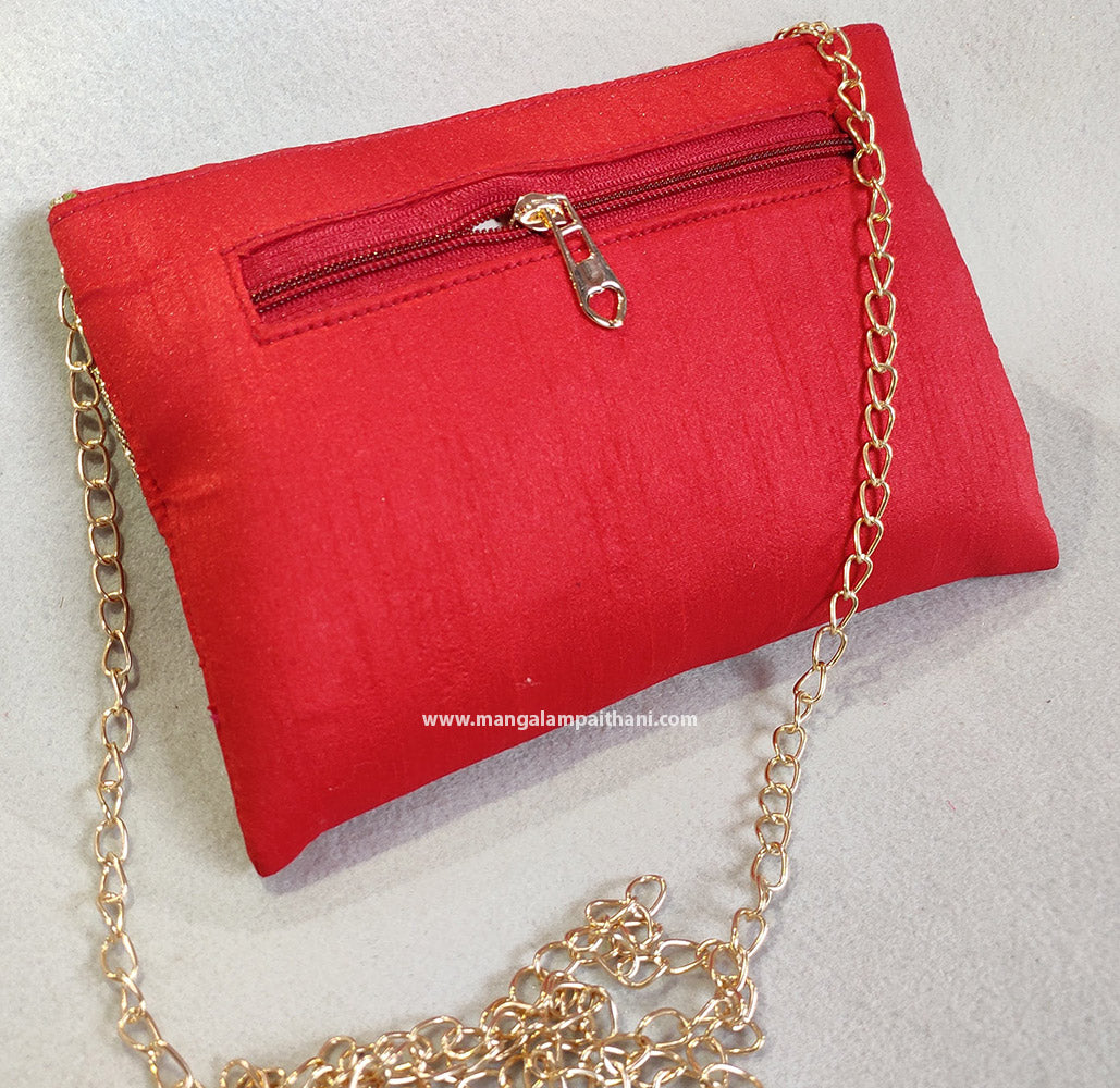 Women's Clutch Purse With Chain Strap #01