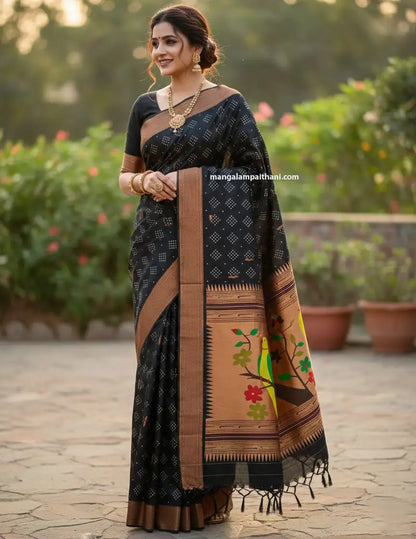 Bandhani Paithani with Designer Blouse #01