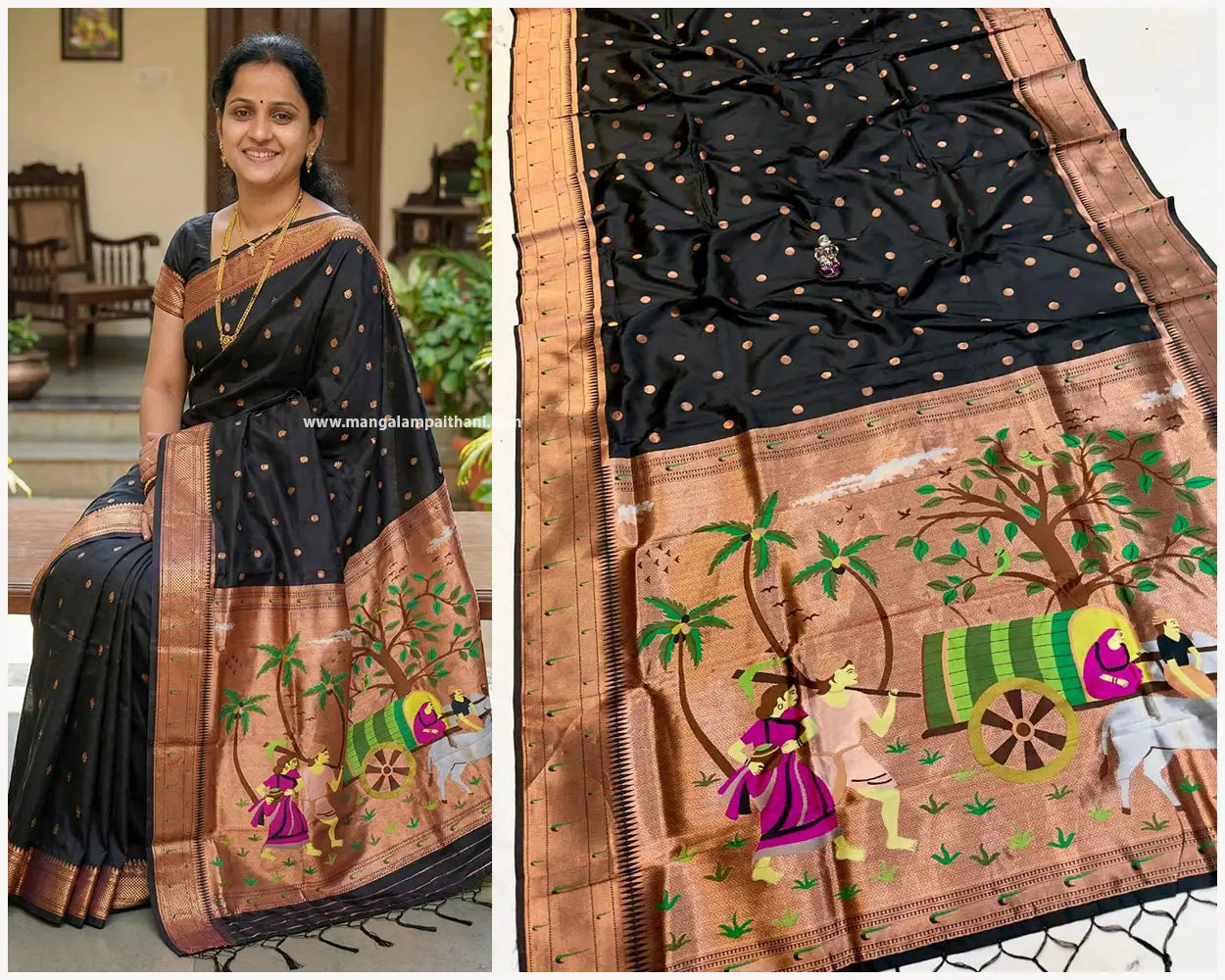 black saree for sankranti special