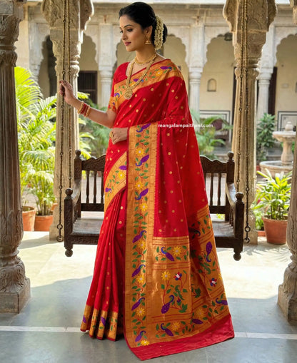 Semi Silk Brocade Paithani #01