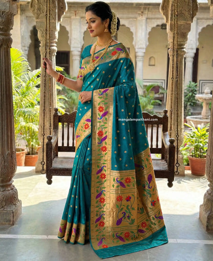 Semi Silk Brocade Paithani #04