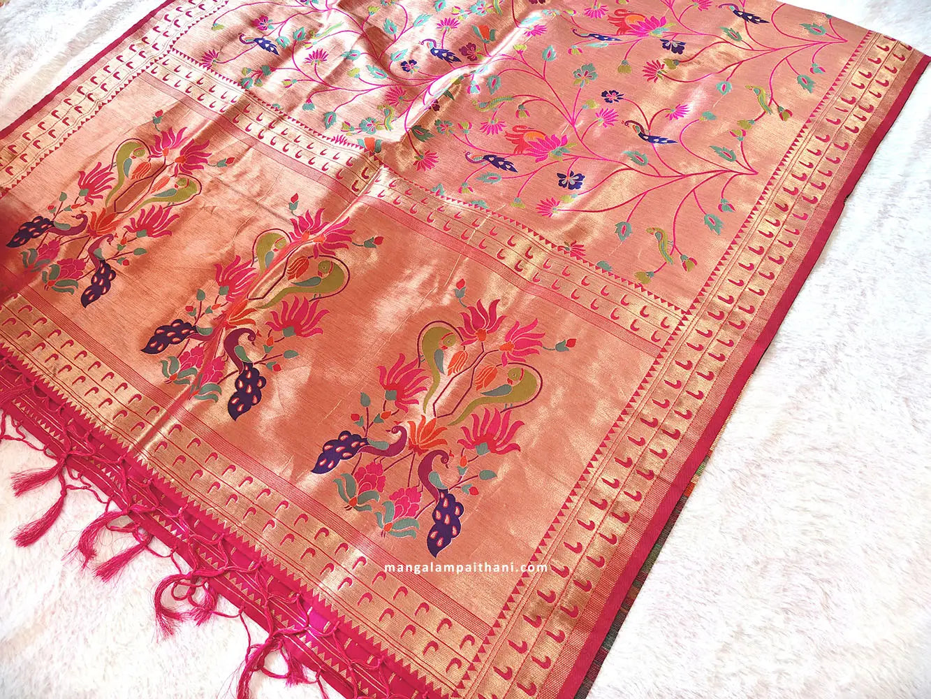 pink dupatta mangalam paithani