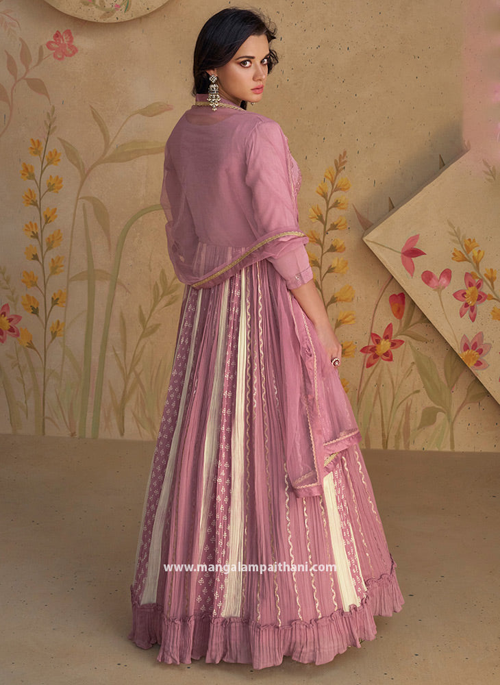 Floral Embroidered Work Anarkali #01