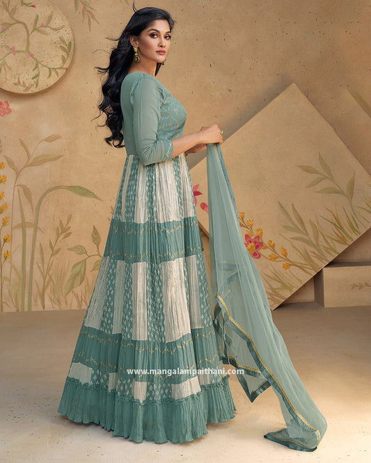 Floral Embroidered Work Anarkali #02