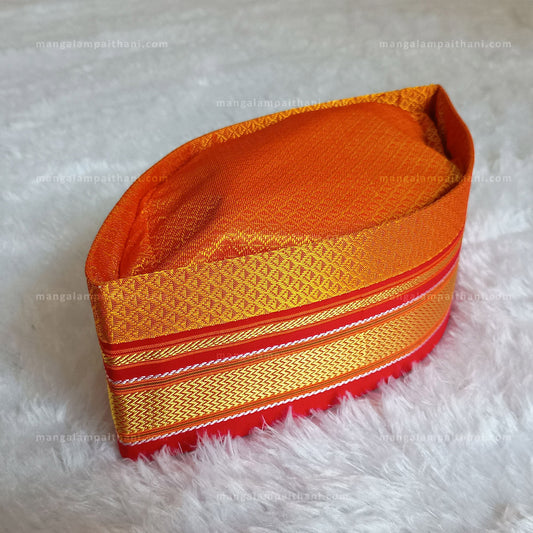golden topi khan topi mangalam paithani