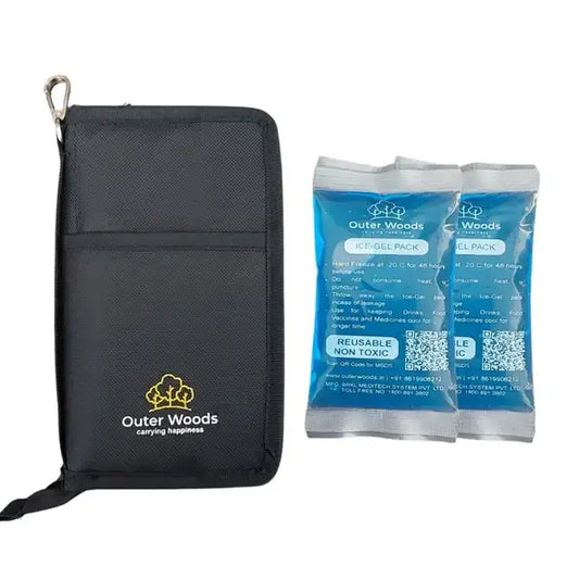 Outer Woods - Insulin Cooling Wallet for Diabetics with 2 Free Ice Gel Packs | 4+ Hours Cooling