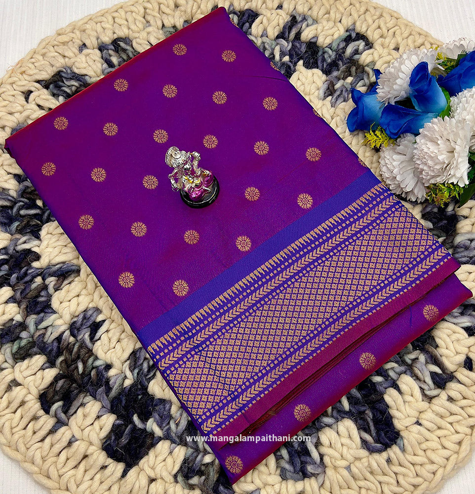 purple paithani saree