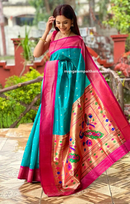 Semi Silk Kadiyal Paithani #01