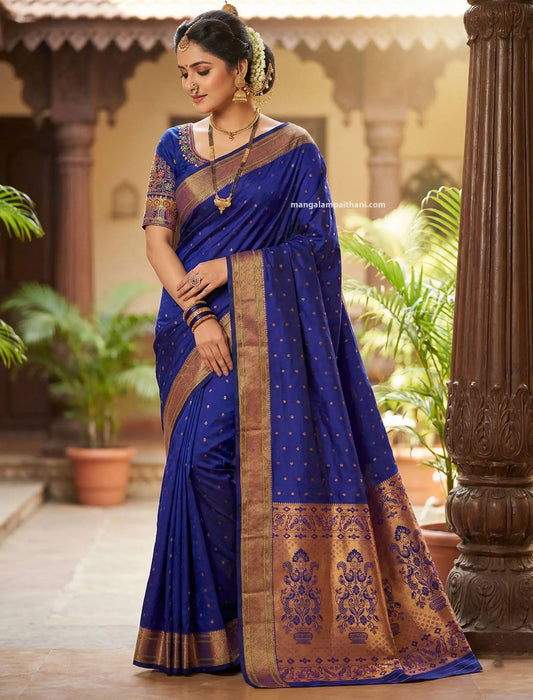 Kalanjali Paithani with Aari Work Blouse #01