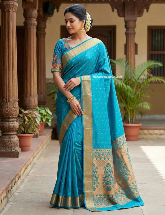 Kalanjali Paithani with Aari Work Blouse #03