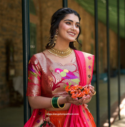 Paithani Lehenga Choli With Batwa