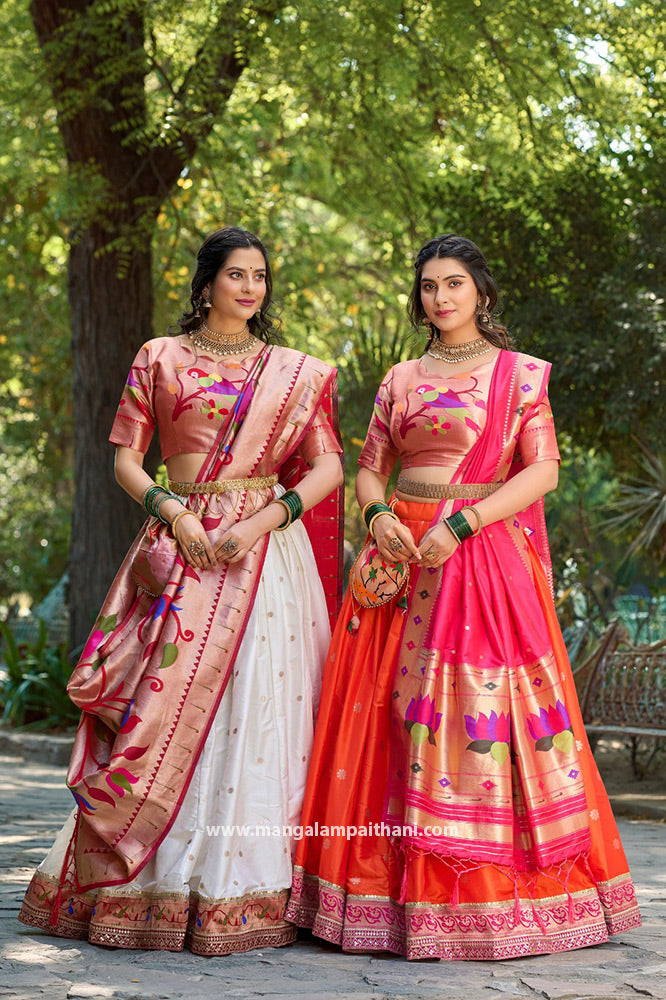 Paithani Lehenga Choli With Batwa