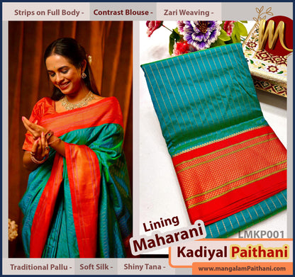 Maharani Kadiyal Paithani Saree