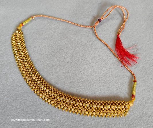 Gold Plated Thushi Choker Necklace #04