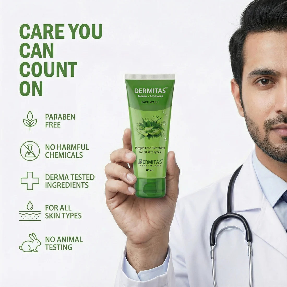 Neem Aloe Vera Face Wash - Pack of 2