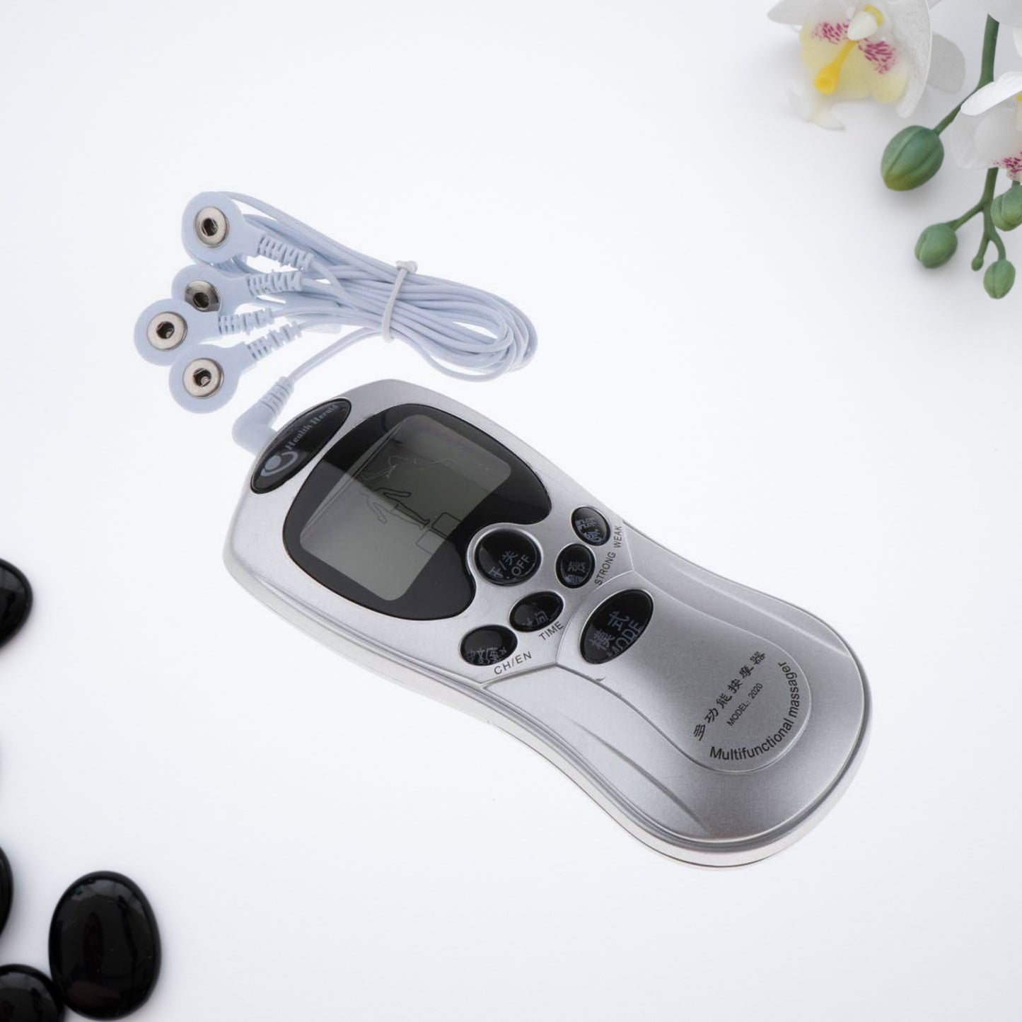 Multifunctional Acupuncture Electric Massager With 2 Electrode Pads