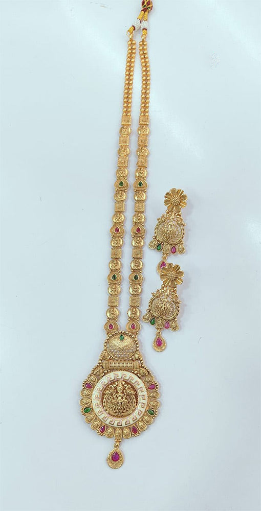 Meenakari Copper Long Necklace Set