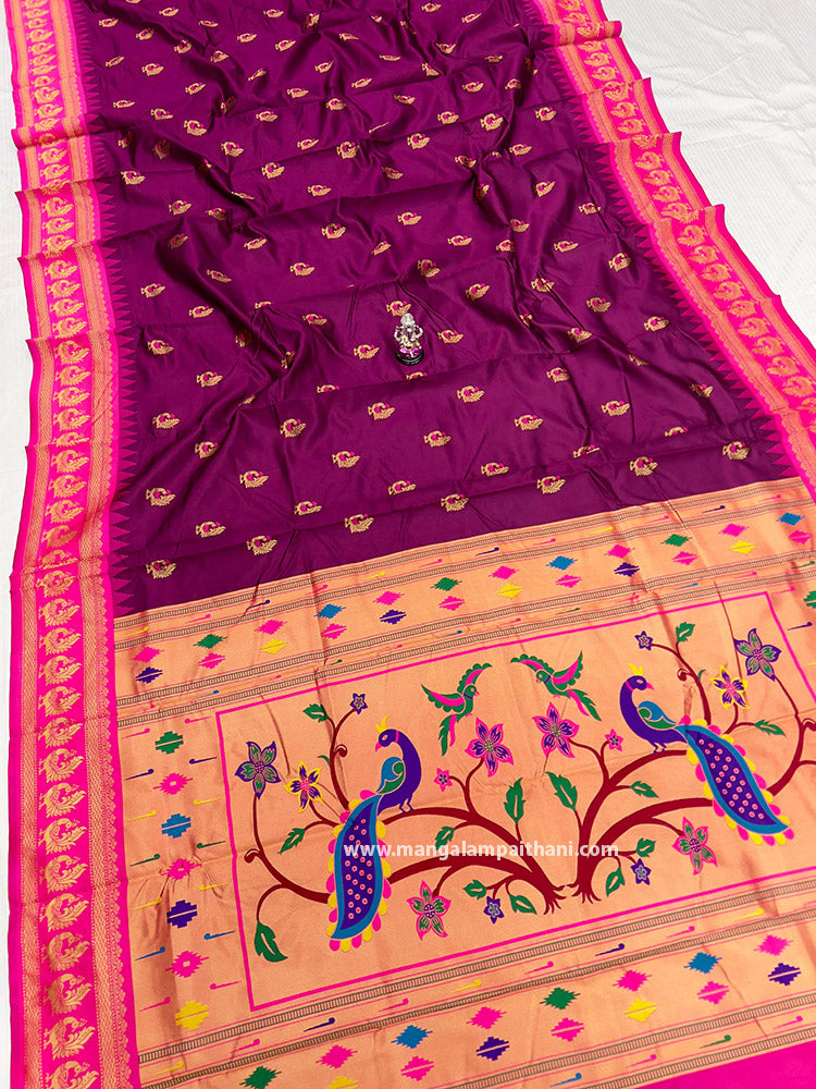 mulberry color saree